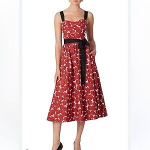 Carolina Herrera Rose Red Dress 10